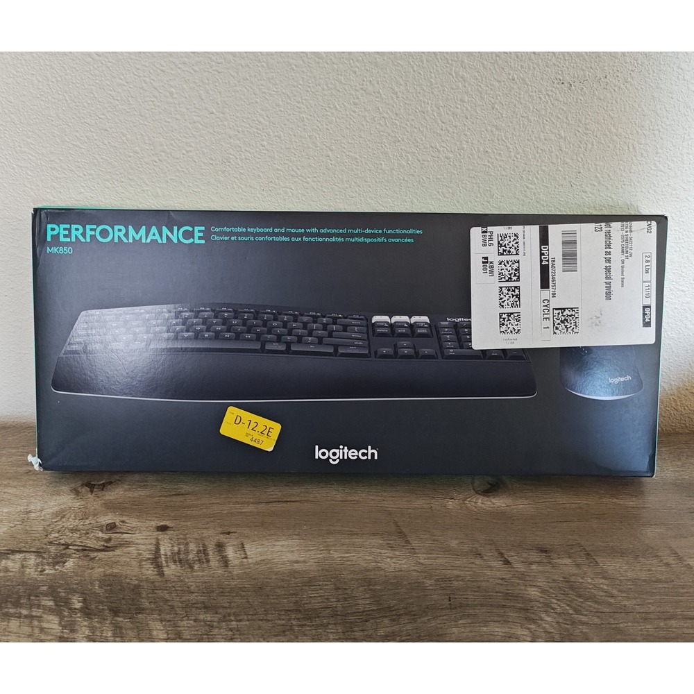 Logitech MK850 Performance Wireless Keyboard Mouse Combo Black Multi-Device NEW